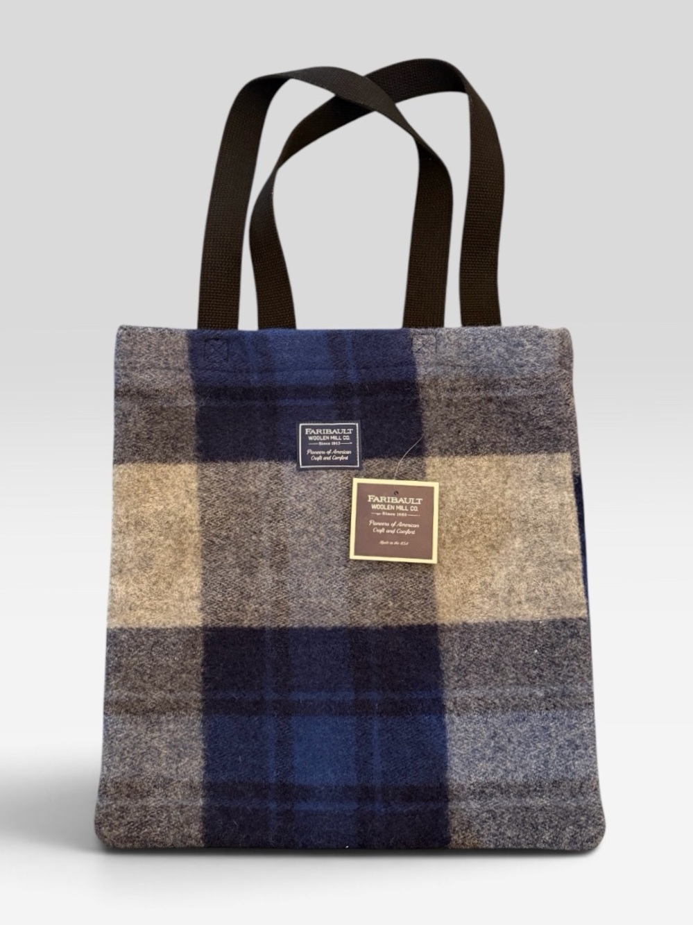 New Faribault Woolen Mill x Rejuvenation Wool Plaid Tote Bag NWT USA